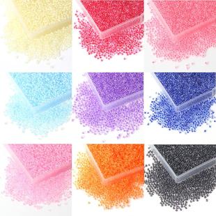 2mm染芯米珠玻璃小珠子手工diy饰品配件耳环手链项链配件制作材料