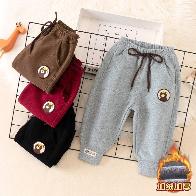 男童加绒运动裤子秋冬款婴儿宝宝一体绒保暖卫裤灰色儿童冬装加厚,童装/婴儿装/亲子装,裤子,淘宝优惠券,粉丝福利购,淘宝优惠卷