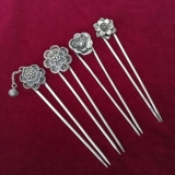 Этническое ханьфу ручной работы, аксессуар для волос, китайская шпилька в форме цветка, этнический стиль, тонкое плетение