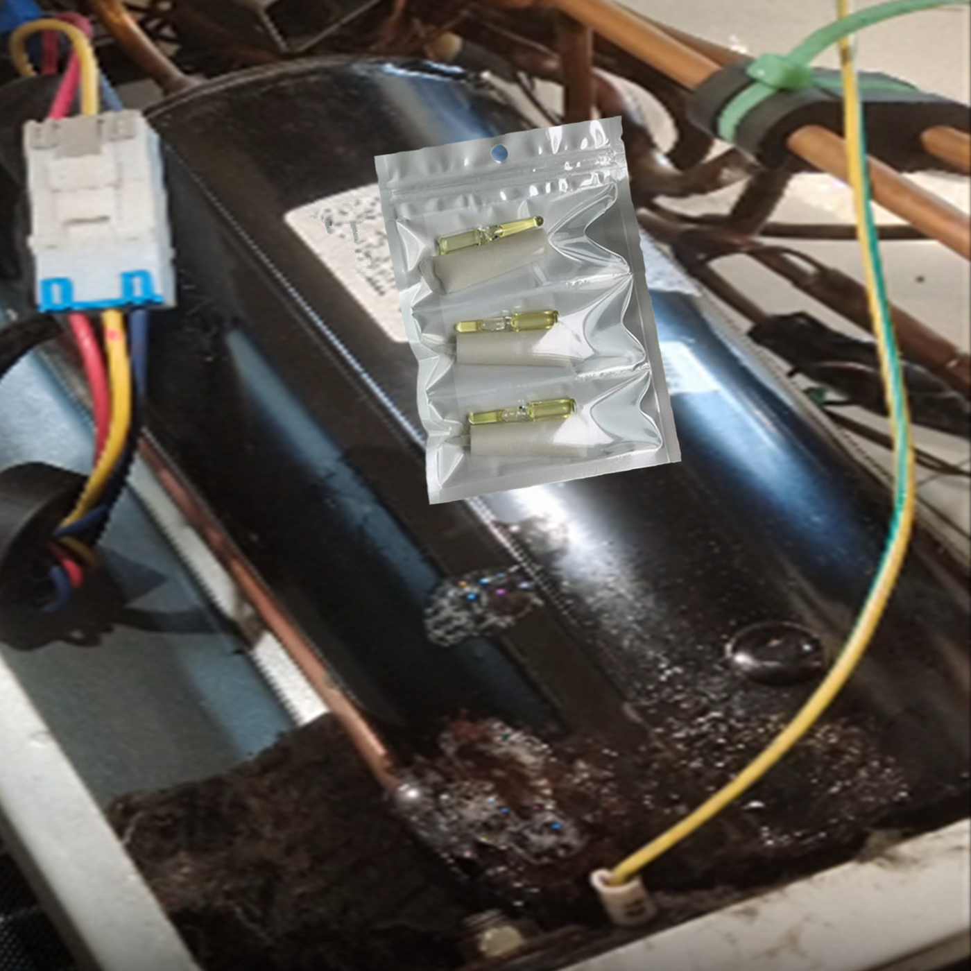 制冷设备维修神器空调冷柜铜管漏雪种 R410A强力防漏氟密封修补胶