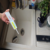 石英石洗衣池裂缝漏水修补胶水陶瓷人造石玻璃钢塑料水槽冻裂修复