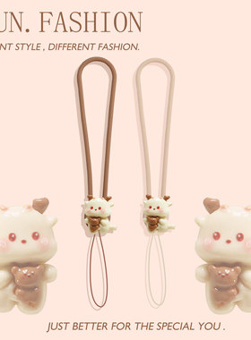 手机壳短挂绳可爱ccd相机硅胶腕带钥匙扣u盘耳机挂件链饰吊坠女丢