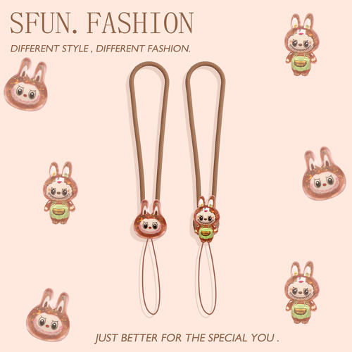 拉布布手机短挂绳腕带链吊饰高级