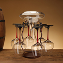 欧式 实木红酒杯架倒悬挂高脚杯高档家用醒酒器一体酒柜展示架摆件