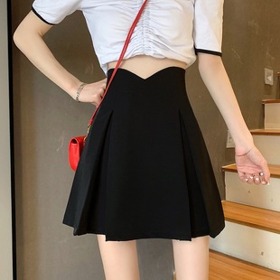 短裙裙子女夏百褶裙半身裙女裝 夏裝 高腰新款 ins學(xué)生大碼 潮a字天