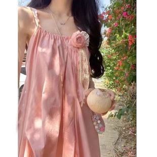 温柔吊带连衣裙夏季 裙子长裙 新款 设计甜美清凉气质百搭中显瘦长款