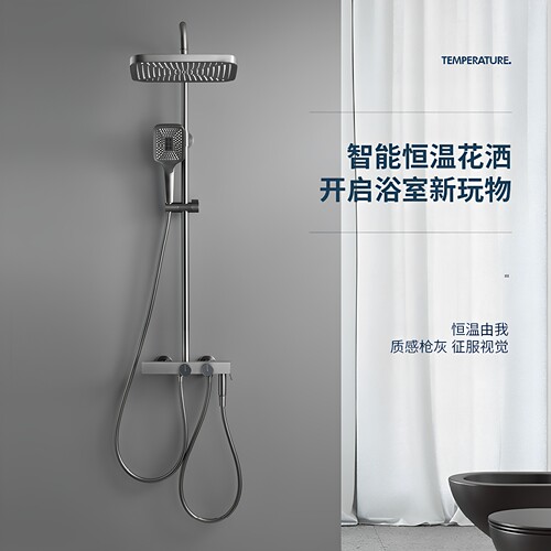 指针枪灰色恒温花洒隐藏开关喷枪