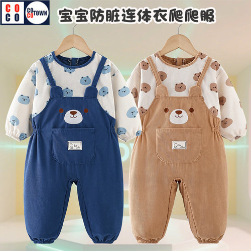 宝宝连体衣洋气外穿秋冬爬爬服