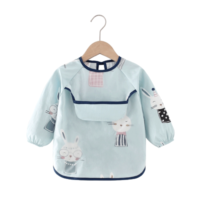 防水纯棉春秋女孩反穿儿童罩衣