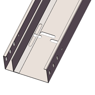 上涌CE系列镀锌分隔式电缆桥架 带隔板螺丝固定 自由分割线槽比例