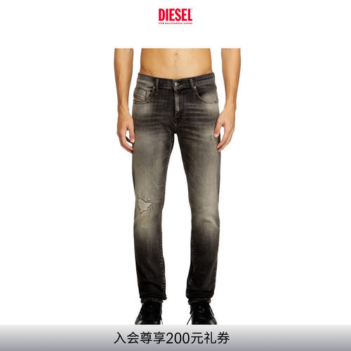 DIESEL男士D-STRUKT中腰修身窄脚牛仔裤A0356209N59