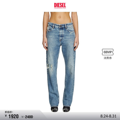 [折扣]DIESEL女士D-ARK低腰合身直筒牛仔裤A0701909L34