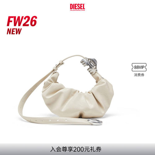[新款]DIESEL女士26早秋GRAB D小号单肩包可颂包X10479P865