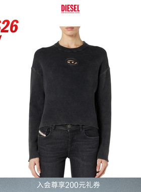 [新款]DIESEL女士26早春OVAL D长袖宽松针织衫A220460AKBQ