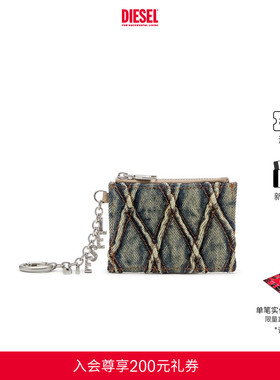 [礼物]DIESEL女士25秋冬CHARM D菱格纹零钱包卡包X10417P5570