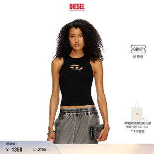 无袖 D镂空黑色修身 DIESEL女士OVAL 针织背心A096210DLAX 折扣