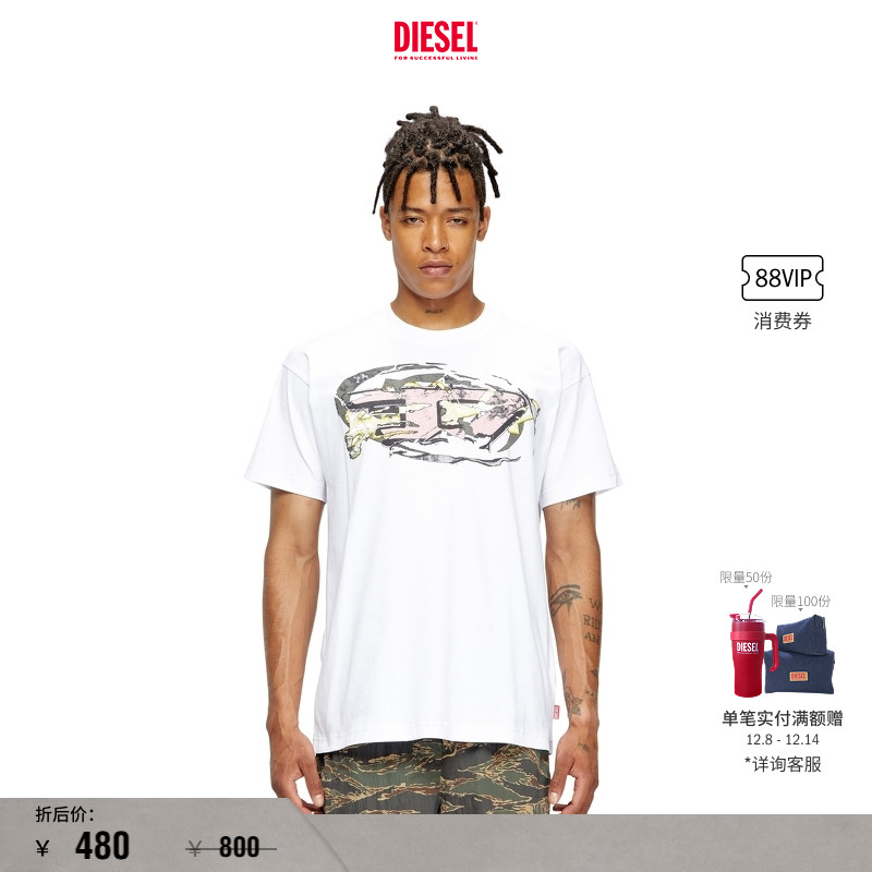 DIESEL男士25早秋短袖T恤