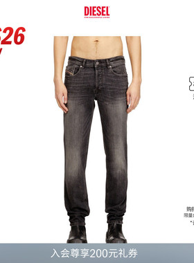 [新款]DIESEL男士26早春D-FINITIVE中腰直筒牛仔裤A102300ADBU