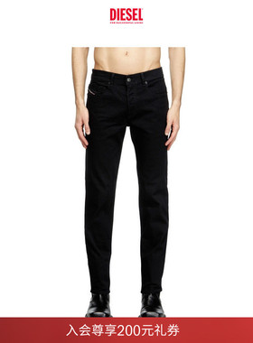 [经典]DIESEL男士D-FINITIVE黑色中腰合身直筒牛仔裤A10230069YP