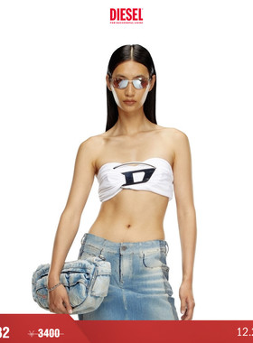 [折扣]DIESEL女士时装秀OVAL D白色黑色Y2K抹胸A119960LJAW