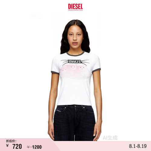 DIESEL女士25早秋短袖T恤