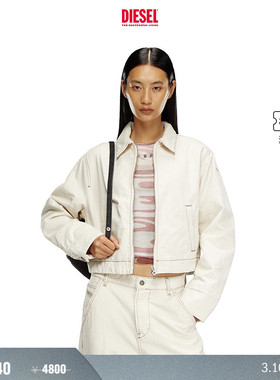 [折扣]DIESEL女士衬衫领巴恩工装风格牛仔夹克外套A134300GRDQ