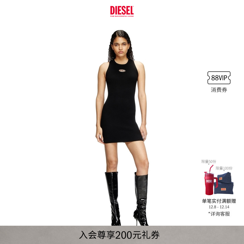 DIESEL女士25早秋短款连衣裙