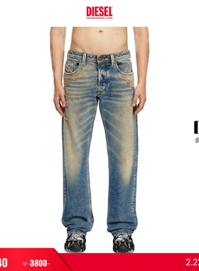 [折扣]DIESEL男士LARKEE做旧中腰合身直筒牛仔裤00C06P09K32