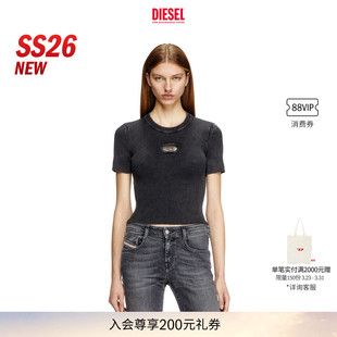 针织衫 D短袖 DIESEL女士26春夏OVAL A162490AKBQ 新款