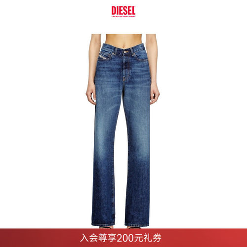 DIESEL女士25秋冬D-SENT高腰合身直筒牛仔裤A1987109I27