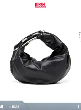 [礼物][折扣]DIESEL女士GRAB D小号人造皮革可颂包X09785P620