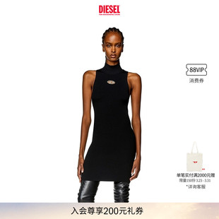 DIESEL女士OVAL 针织连衣裙A123960DLAX D镂空无袖