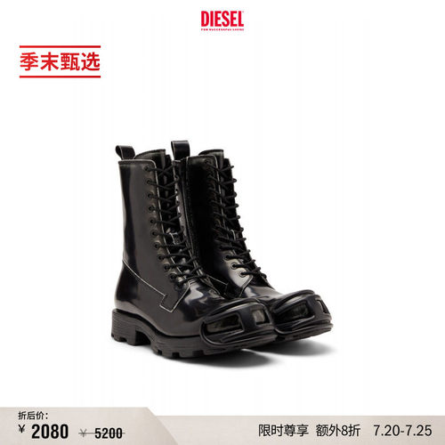 [季末甄选]DIESEL男士D-HAMMER黑色时装靴切尔西靴Y03228P8435