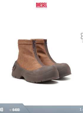 [折扣]DIESEL男士OVAL D拉链短靴时装靴Y03457P1770