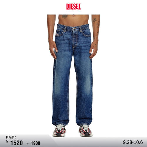 [折扣]DIESEL男士D-MACS中腰合身直筒牛仔裤A0414909I27