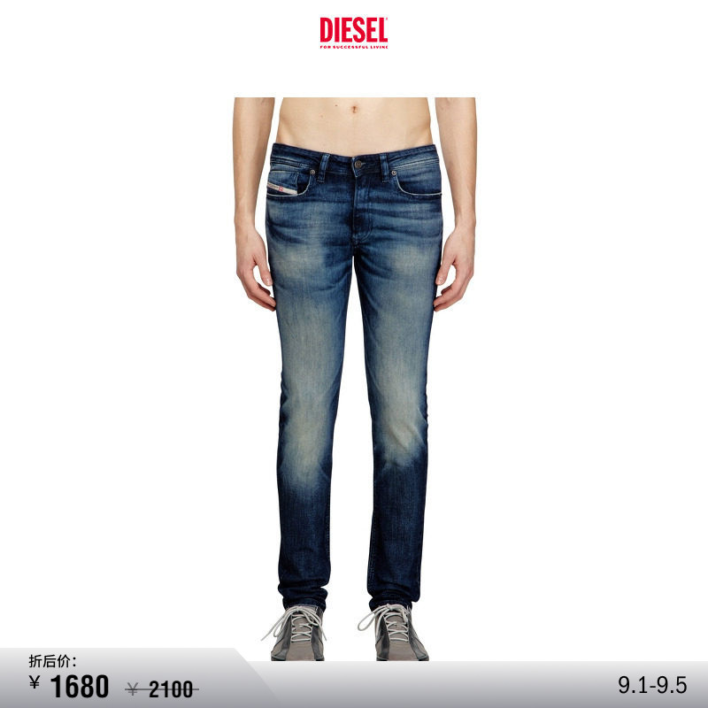 [折扣]DIESEL男士SLEENKER低腰紧身铅笔牛仔裤A035950ADBM图片