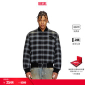 D格纹飞行员棉服夹克外套A162170ABCD OVAL 折扣 DIESEL男士