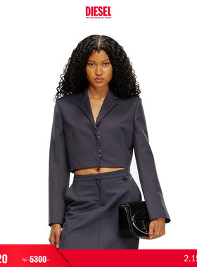 [折扣]DIESEL女士深灰短款西装外套A153260HJAB
