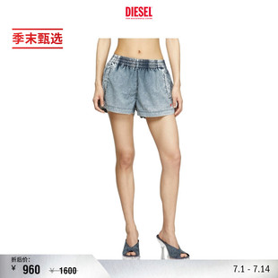 [季末甄选]DIESEL女士松紧腰休闲短裤A185740PLBH