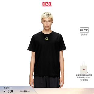 黑色白色休闲短袖 DIESEL男士 T恤A186950QKAP 折扣