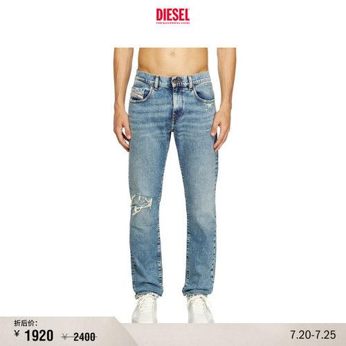 [折扣]DIESEL男士D-STRUKT中腰修身窄脚牛仔裤A0355809L34