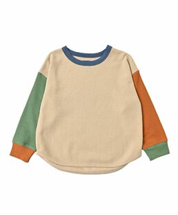 日本 markeys 春秋新款华夫格宽松长袖 卫衣 内搭l-7185 国内现货