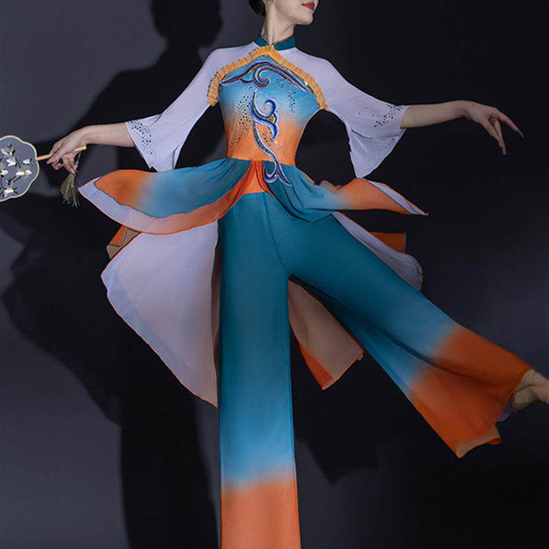 胶州演出服女2025新款高端大码舞蹈服装古典舞时尚腰鼓广场秧歌服