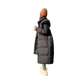 白鹅绒品牌羽绒服女中长款过膝2025年新款小个子冬装加厚时尚外套