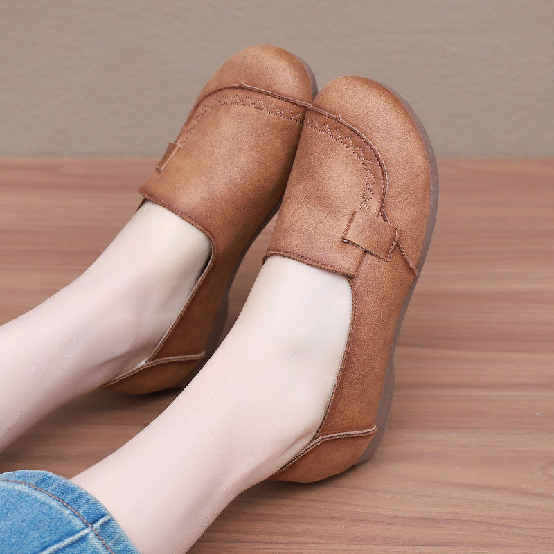 妈妈鞋单鞋女2025春秋季新款软底舒适一脚蹬豆豆鞋老北京布鞋女鞋,女鞋,时尚休闲鞋,淘宝优惠券,粉丝福利购,淘宝优惠卷