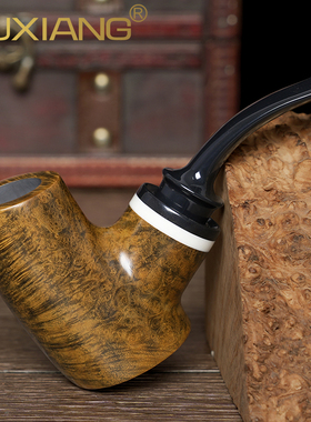 石楠木烟斗手工实木火山锤子空腔斗传统老式过滤男士专用烟具配件