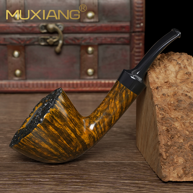 石楠木烟斗手工实木自由式瘤皮号角烟斗传统老式过滤男士专用烟具