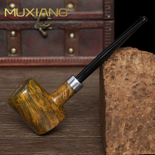 石楠木烟斗男士手工锤子军插桌斗实木传统老式过滤专用烟斗具配件