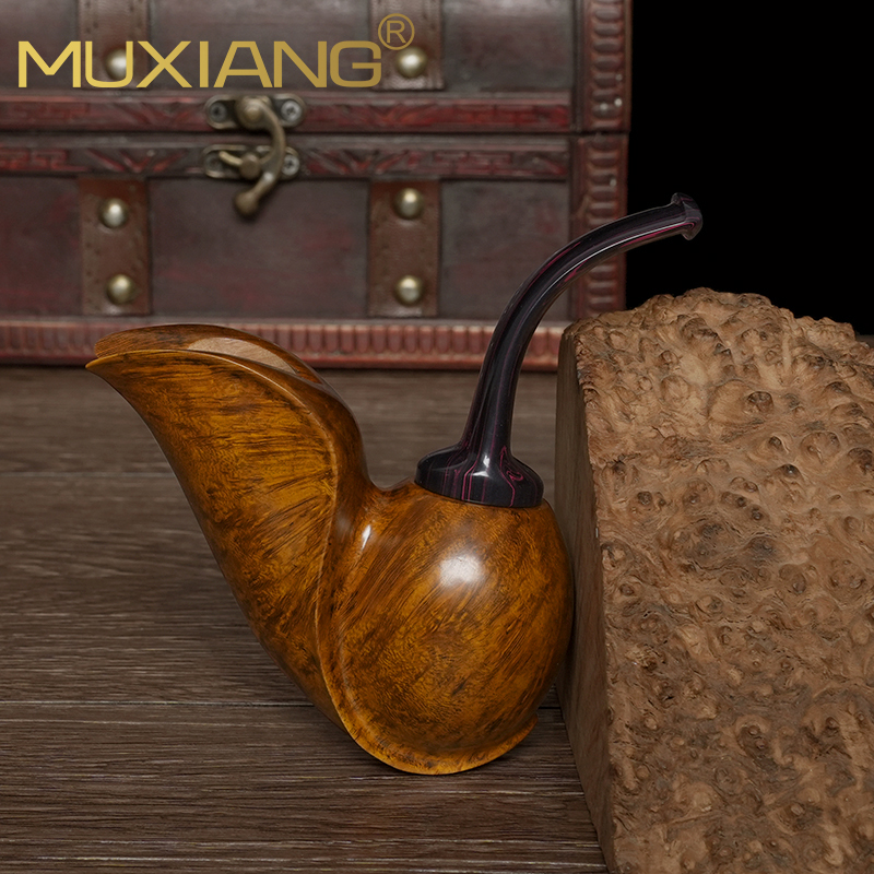 石楠木烟斗男士手工实木自由式天鹅空腔烟斗传统老式过滤专用烟具