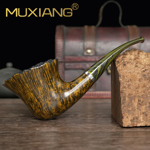 石楠木烟斗男士 过滤专用烟具 手工实木带瘤皮大卡斯特罗斗传统老式